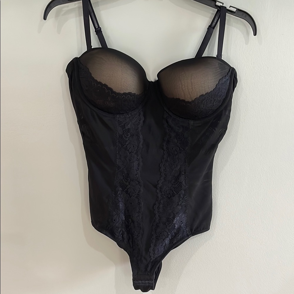 Elegant Black Lace Bodysuit